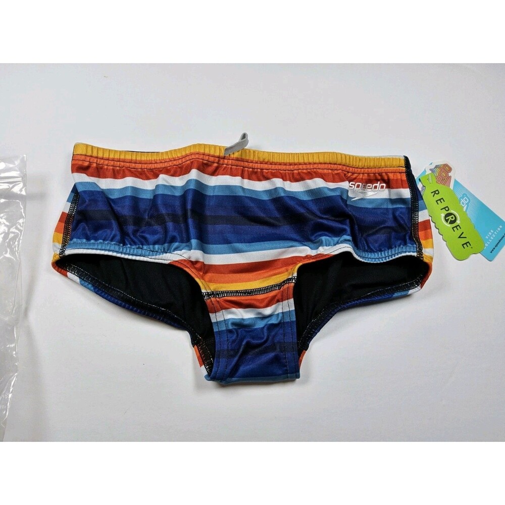 Speedo Eco Endurance Vibe Collection Swim Brief Swimsuit Black Nrf Size 28